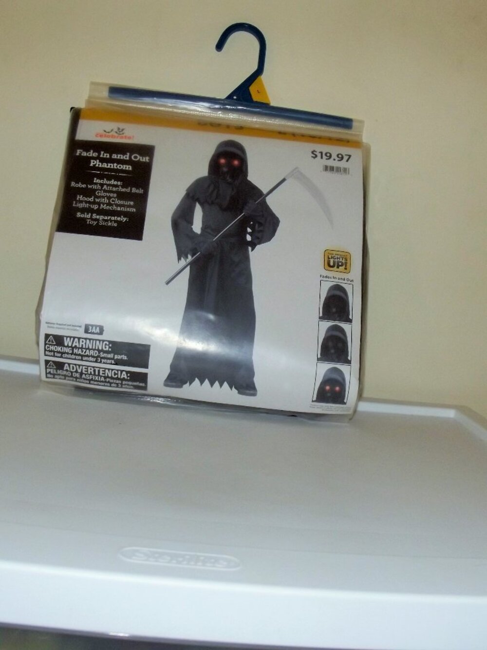 Celebrate Boys Phantom Halloween Costume SZ LG  (10-12)--NWT